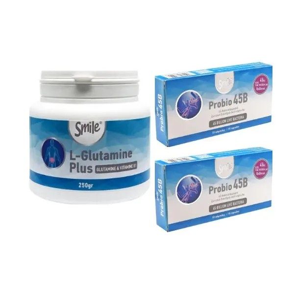 Smile L-Glutamine Plus B1 250 g + Gift Smile Probio