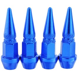 Abfer Spike Valve Stem Caps Long Wheel Tire Pressure Cover Air Cap Fit for Most Vehicle Car Truck Bike Motorcycle, Blue