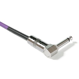 ExcelValley - 1 Piece - Guitar Instrument Mono Patch Cables Lead 6.35mm 1/4" Straight/Angled [Purple | 400 cm - 157.48"]
