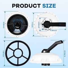 XDTIME 272422 Valve Top Assembly Replacement for 2-Inch HiFlow Valves 261142, 261049, 261050,Equipped with 272409 Diverter Seal and 272400 Compression Spring, Compatible with Pool and Spa Systems.