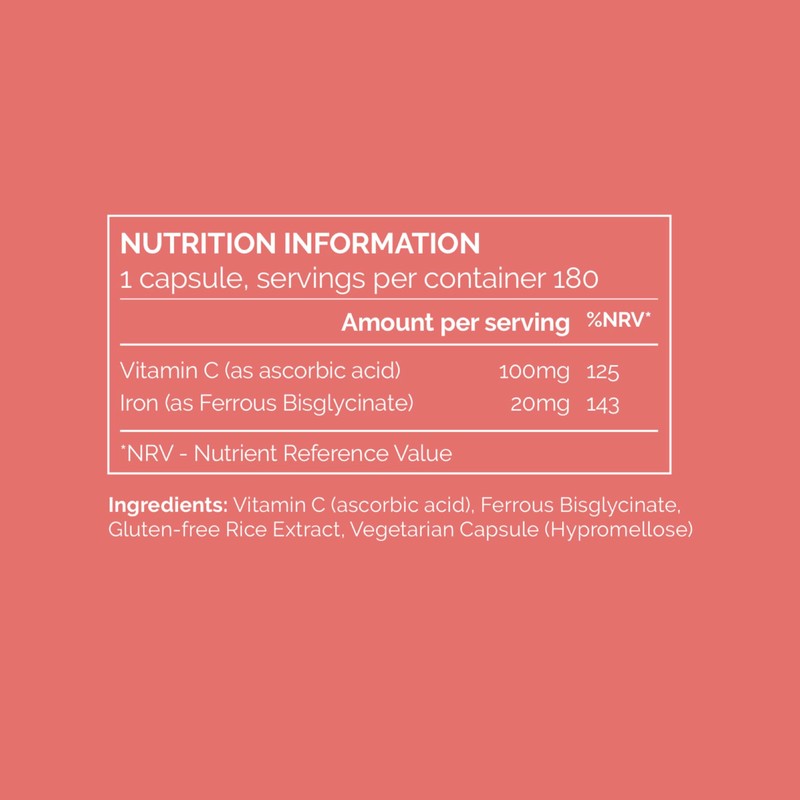 Honest + Good Iron Bisglycinate + Vitamin C – 4X