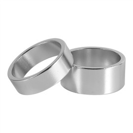 Bike Headset Spacer Aluminum Alloy Stem Spacers Fork Washer 4Pcs/Set 5mm/10mm/15mm/20mm (Silvery)