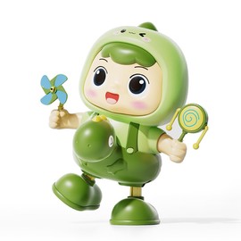 Miracland Dinosaur Musical Toy, Lovely Dancing Dinosaur Toy Baby Crawling Toy Robot Dancing Toy Dinosaur Music Toy for Boys and Girls with Dynamic Music| Legs Move Sideways| Body Twist (Boy)