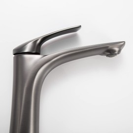 INEX EUROPA Grey Metal Basin Mixer Tap with 5 Year Warranty EDM 33188L Untreated Brass Easy Installation Water Saving High Pressure Adjustable