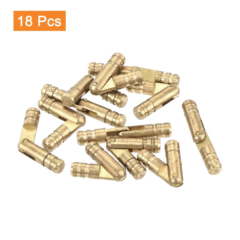 sourcing map 18Pcs Invisible Brass Barrel Hinge, 25x4mm Concealed Hinges,
