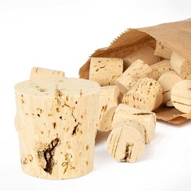 Tuuters 25 x Corks for Closing, Natural Cork, Pointed Cork Closure (Height 25 mm, Diameter 24 x 20)