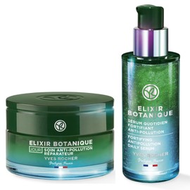 Yves Rocher Set Elixir Botanique REJUVENECEDOR Protección Anticontaminación Ritual de día: Crema Facial de día Anticontaminación (50 ml) + Sérum Fortalecedor Anticontaminación (50 ml)