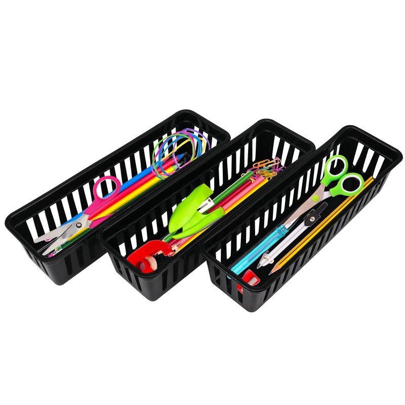 FEOOWV Classroom Pencil or Rubber Organizer Basket Trays, Office Supply