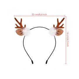 DS. DISTINCTIVE STYLE Reindeer Antlers Deer Ears Headband for Women Halloween Deer Antlers Costume Cute Hair Accessories