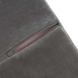 Saloniture Jumbo Half Round Massage Table Bolster Pillow Pad - 26 x 9 x 4.5 Inch - Gray Velour