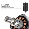 High Torsion DC Motor 12000RPM Round Shaft Fast Speed Red