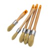 ROLLINGDOG Trim Paint Brushes - 5PC Round Trim Brushes,Long Handle
