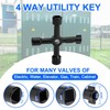 Eapele Water Meter Key 28 inch Enforced Steel T-Handle With