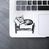Medium 100mm 'Cute Kitten Sleeping' Transparent/Clear Sticker Decal for Windows/Cars/Walls