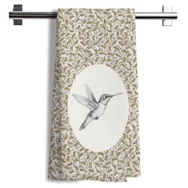 Nipil Vintage Hummingbird Animals Floral Print Kitchen Towels, Cottage Core Hummingbird Animals Kitchen Bathroom Decor,16x24 Inch