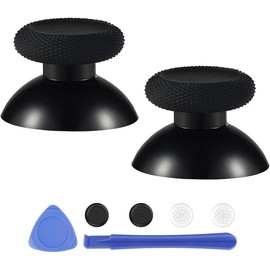 2 Pack Thumbsticks Replacement for Meta Oculus Quest 2 Controller, Custom Analog Joystick Thumb Sticks Repair Kit Buttons for Meta Quest 3, for Meta Quest Pro - Color: Black - 2PCS