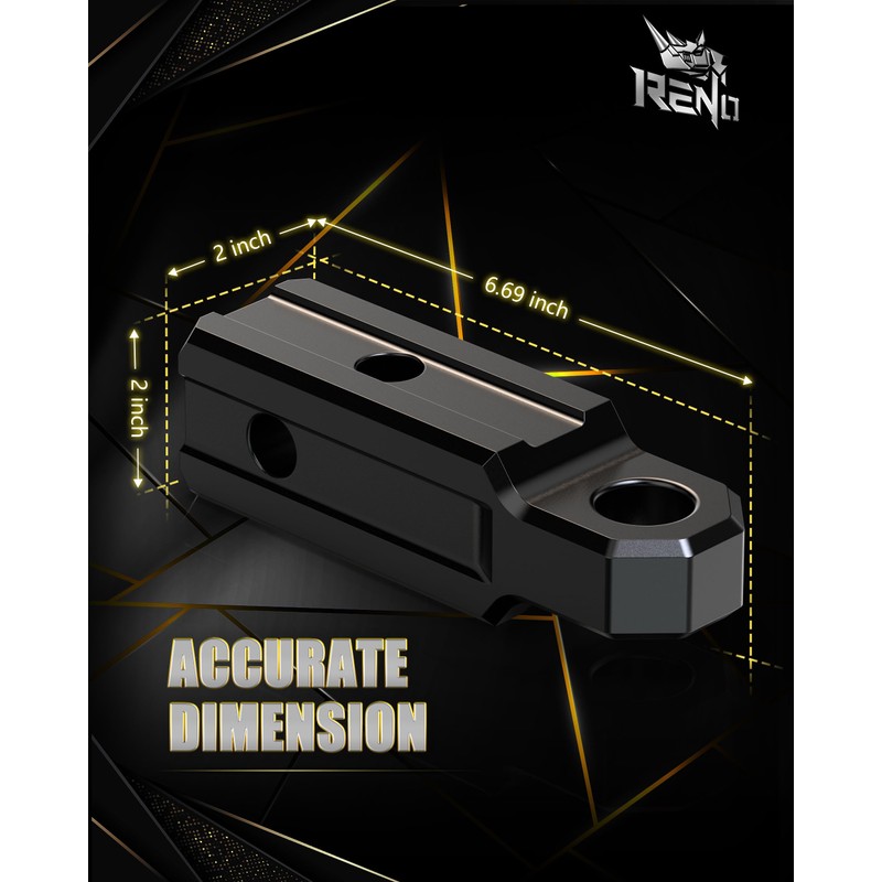 RENO Shackle Hitch Receiver, 2" Receiver Towing Mount with 3/4"