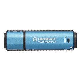 Kingston IronKey Vault Privacy 50 FIPS 197 Certified and XTS-AES 256-Bit Encrypted USB Stick for More Data Protection - IKVP50/32GB