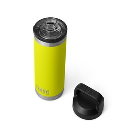 YETI Rambler Bottle Chug, Vaccum Insulated Stainless Steel Bottle with Chug Cap, Firefly Yellow, 18 oz (532 ml)