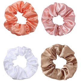 Women's 4 PCS headband tie hair rope solid colors versatile headband (Style, One size)