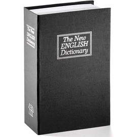 Hidden Dictionary Safe, Dial, 9.5 x 6.2 x 2.2 inches (24.2 x 15.6 x 5.5 cm), Bookshelf Storage, Valuables Storage (Black)