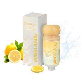 Vitamin C Shower Filter for Hard Water, Aromatherapy Softener Purifier, Easy Installation,Brighter Skin & Hair, Chlorine Free, Suitable for any shower head (Refreshing Lemon)