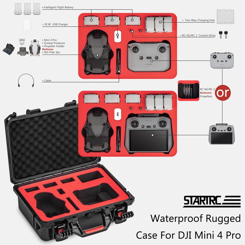 STARTRC Mini 4 Pro Waterproof Hard Carrying Case for DJI