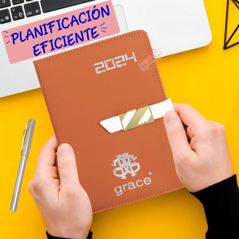 Grace Agenda Grace 2024 Diaria Ejecutiva Pestañas Mensuales
