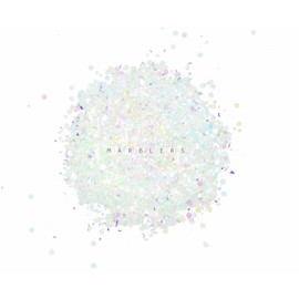 MARBLERS Holographic Glitter [Mixed White] 1.5oz (42g) | Chunky | Non-Toxic, Vegan, Cruelty-Free | Face, Body, Eyeshadow, Hair, Festival, Party Makeup | Nail Art, Polish | Resin, Tumbler, Slime, Craft