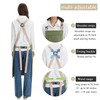 Jaspfct Cross Back Waterproof Canvas Apron Cotton Split Leg Apron