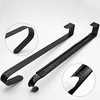 HL Home Adjustable Metal Wreath Hanger Over Front Doors, Black