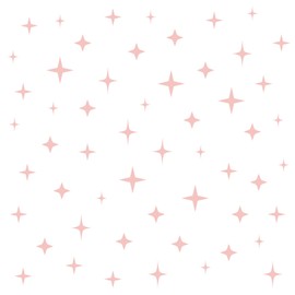 Stickerscape Star Wall Stickers (Mixed - 3 Sheets - Confetti Pink) | Space Wall Stickers for a Night Time Themed Bedroom or Nursery | Easy to Apply, Cleanly Removable