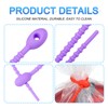 MECCANIXITY 20 Pack Silicone Cable Ties 6 Inch Reusable Zip