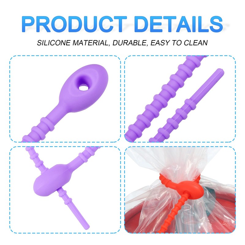 MECCANIXITY 20 Pack Silicone Cable Ties 6 Inch Reusable Zip