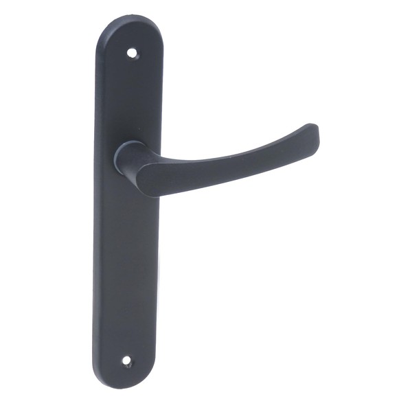 Aqbau® Door Handle Set Long Plate Black Door Handle Door