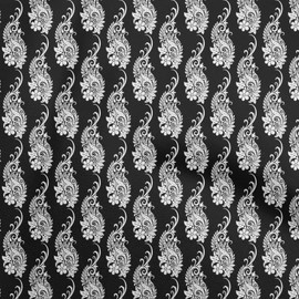 oneOone Velvet Black Fabric Asian Paisley Sewing Fabric by The Yard Printed DIY Clothing Sewing Supplies 58 Inch Wide