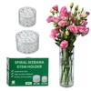 GOKOZIKI 2PCS Clear Spiral Ikebana Stem Holder for Flower Bouquets,