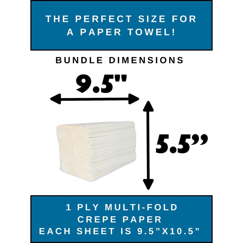 Folded Shop Towels, 600 sheets