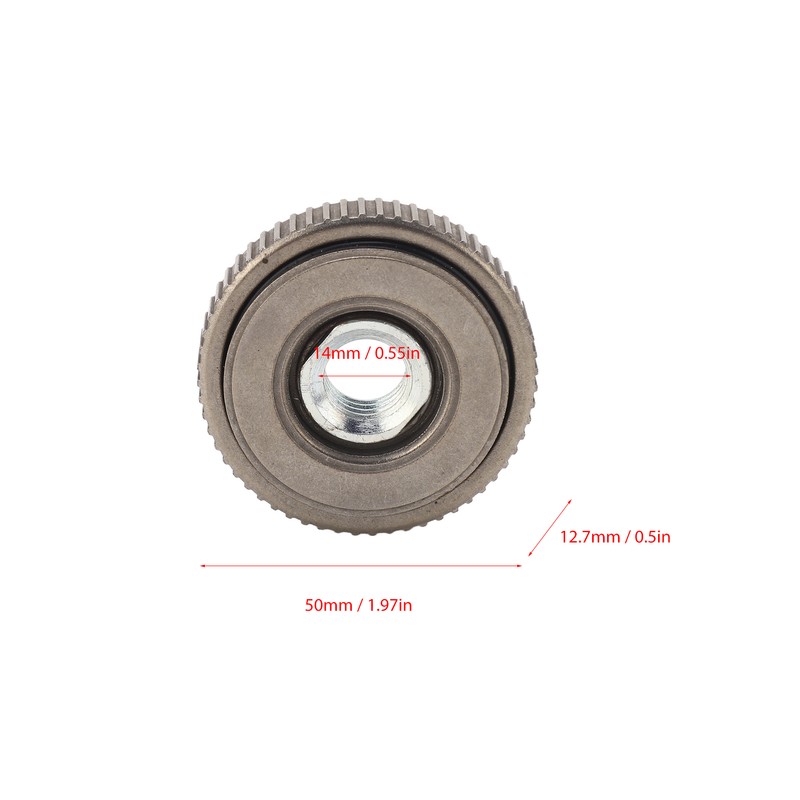 2Pcs Angle Grinder Flange Nut Self Locking M14 50mm Alloy