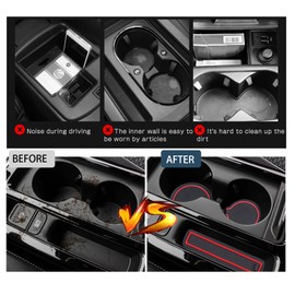 Ruiya Compatible with Kia Ceed SW GT Proceed GT| XCeed GT 2018-2024 2025 Rubber Mats Door Slot Mat, XCeed Non-Slip Mats Centre Consoles Non-Slip Mats Door Seam Mat Drink Holder Mat Ceed Accessories