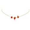 Carnelian Beaded Chain Choker in 14k Gold Fill