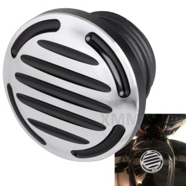 Unbranded Black Cut Vented Fuel Gas Tank Cap Cover For Harley Electra Glide Road King FLHR