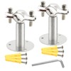 Piutouyar 2 Pcs Stainless Steel Wall Mount Ceiling Mount Pipe