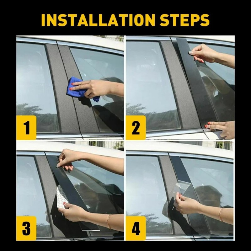 liangren 4pcs Pillar Posts Door Trim Cover For Dodge Ram