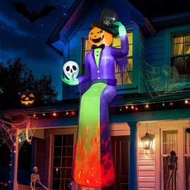 300cm Gigante Calabaza Sentada Inflables de Halloween para Exteriores