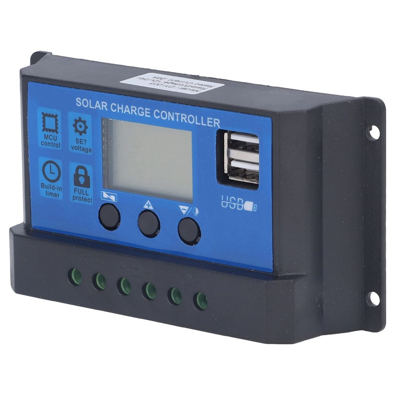 12/24V 20A PWM Solar Charge Controller, Solar Panel Controller with