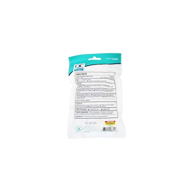 Quality Choice Cough Drops Menthol 30 Ct