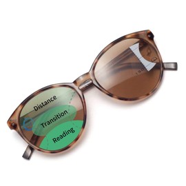 Cat Eyes Progressive Multifocus Reading Sunglasses for Women UV Protection Multifocal Top Clear Trifocal Sun Readers