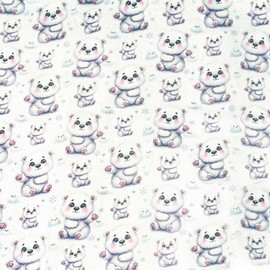 Muslin Bear Double Gauze from 1 m x 1.38 m Children's Fabric Cotton Fabric Sold by the Metre Motif 1