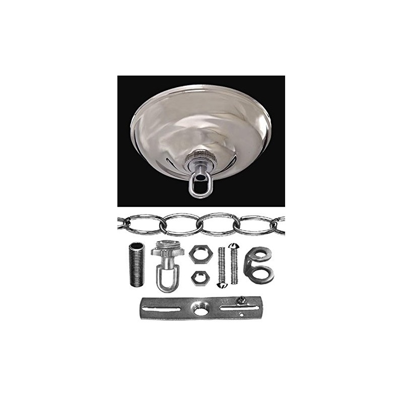 B&P Lamp® Solid Brass (Nickel Plated Shown) Canopy Kit, 5